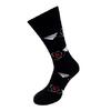 Vánoční pánské ponožky | Velikost: 40-43 | Černá / srdce s letadélkem