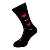 Vánoční pánské ponožky | Velikost: 40-43 | Černá / srdce s klíčkem