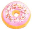 Polštář ve tvaru donutu 40 cm růžový s posypkou