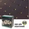 Venkovní i vnitřní LED síť 300 x 150 cm - teplá bílá