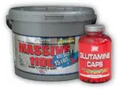 Massive 1100 Weight Strength Gains, 7264 g + dárek: Glutamine caps, 200 kapslí | Velikost: Čokoláda