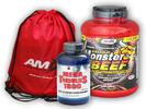 Anabolic Monster BEEF 90% Protein, 2200 g + dárek: Amix Bag (červený) a Mega Tribulus 1000, 200 tablet | Velikost: Jahoda-banán