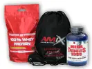100% Whey Protein, 2000 g + dárek: Mega Tribulus 1000, 200 tablet a Amix bag (černý) | Velikost: Vanilka