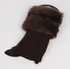 Kožešinkové návleky - hnědé