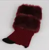 Kožešinkové návleky - vínové