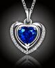 Luxusní náhrdelník "Crystal Blue Heart"