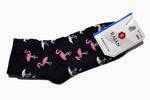 Dámské ponožky "Daily socks" | Velikost: 37-40 | Černá/Plameňák