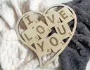 Scrabble srdce - I love you