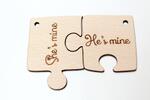 Párová klíčenka - Puzzle He's/She's mine