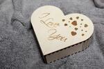 Krabička ve tvaru srdce - Velká světlá "I love you"