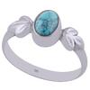 Stříbrný prsten s přírodním tyrkysem I. | Velikost: 55 | Modrá