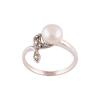 Stříbrný prsten s přírodní perlou | Velikost: 57 | Bílá