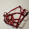 Náhubek pro francouzského buldočka – černo-červená | Velikost: Materiál: Nylon vel. 2