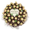 Sladká kytice z bonbonů Ferrero Rocher, velká, v hnědé manžetě