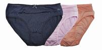 Dámské kalhotky se sexy průhledným páskem | Velikost: L | Meruňková, modrá a růžová