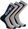 3 Páry ponožek Head Stripe K | Velikost: 35-38 | Modrá