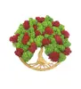 Machový obraz Simple Double Red "Strom života" (20 cm) | Typ: Svetlohnedý rám