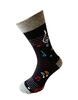 Bláznivé pánské ponožky | Velikost: 40-43 | Černá / noty