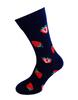 Bláznivé pánské ponožky | Velikost: 40-43 | Modrá / jahody