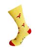 Bláznivé pánské ponožky | Velikost: 40-43 | Žlutá / plameňák