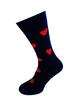 Bláznivé pánské ponožky | Velikost: 40-43 | Modrá / srdce