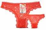 Dámské krajkové kalhotky "string" | Velikost: S/M | Červená