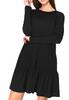Dámské šaty s dlouhým rukávem | Velikost: S/M | Černá