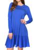 Dámské šaty s dlouhým rukávem | Velikost: S/M | Modrá