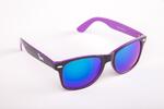 Černo-fialové brýle Kašmir Wayfarer - skla fialová zrcadlová