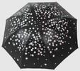 Deštník kytičky na černém podkladu