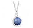 Ocelový náhrdelník Gemstone - modrý Jaspis