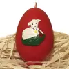 Vajíčko s beránkem 6.5 cm červené
