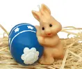 Zajíček s vajíčkem 6,5 cm | Modrá