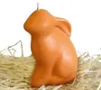 Velký sedící zajíc 12 cm | Oranžová