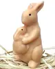 Zajíc se zajíčkem na břiše 10 cm | Hnědá
