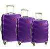 Sada 3 skořepinových cestovních kufrů HC6881 – violet