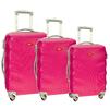 Sada 3 skořepinových cestovních kufrů HC6881 – pink