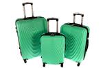 Sada 3 skořepinových cestovních kufrů HC663 – mint (green)
