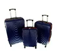 Sada 3 skořepinových cestovních kufrů HC663 – navy orange (dark blue - navy orange)