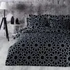 Saténové povlečení - Grace black | Velikost: 1 sada 140 x 200 cm + 70 x 90 cm