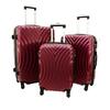 Sada 3 skořepinových cestovních kufrů RGL HC760 Burgundy (Marron)