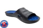 Pánské pantofle FLAMEshoes A-1005 | Velikost: 40 | Tmavě šedá/modrá