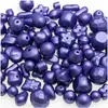 100 g - Skleněné mačkané korálky | Modro-fialové
