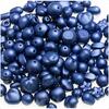 100 g - Skleněné barvené perle - modré