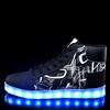 Svítící LED boty - Art Black | Velikost: 36