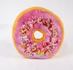 Polštář ve tvaru donutu 40 cm růžový s posypkou