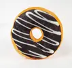 Polštář ve tvaru donutu 40 cm čokoláda I