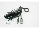 Nabíjecí USB střapec MIZOO X900 - stříbrný | Typ: MicroUSB