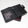 Pánská kožená peněženka GURU LEATHER - výška se zapínáním | Černá