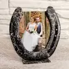 Fotorámeček na výšku | Černá se stříbrným mramorem